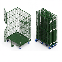 Chariot de stockage logistique pliable et verrouillable, chariot de manutention pour équipement médical et biens de valeur