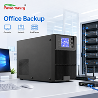 Powermerry C3K 3kVA Onduleur en ligne à onde sinusoïdale pure monophasé, batterie sans entretien, pour équipement informatique de bureau et réseau, petit modèle
