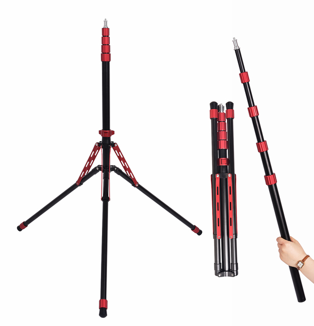 GA-320 Professional Aluminum Thicker Tube Upgraded Light Stand Camera Tripod 6000 Load Capacity for LED Video Light Studio