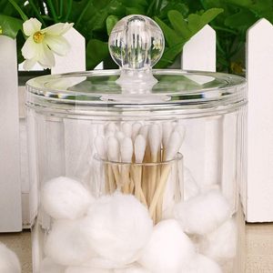 Clear Plastic <b>Jar</b> Set for <b>Bathroom</b> Cotton Ball Cotton Swab Cotton Makeup Organizer Household Items for Living Room - Product Image 5