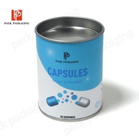 Boîte d'emballage cylindrique en papier kraft écologique et feuille d'aluminium, qualité alimentaire, pour biscuits, gâteaux, snacks, thé