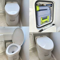 Kits de conversion pour camping-car, toilettes électriques escamotables 12V 24V, toilettes automatiques avec porte coulissante pour caravane, camping-car