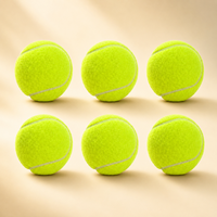 Balles de tennis d'entraînement pour amateurs, hauteur de rebond de 1,3 à 1,4 m, feutre durable, balle en caoutchouc à haute élasticité pour les exercices d'entraînement quotidiens
