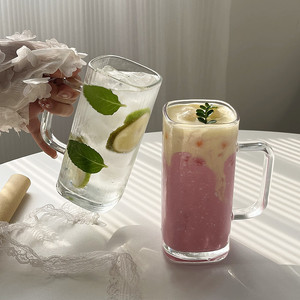 Bán Buôn Dọc Sọc Thẳng Vuông Cốc Thủy Tinh Lớn Xử Lý Bia Trà Sữa Cola Nước Giải Khát Nước 10Oz Uống Cốc - Product Image 1