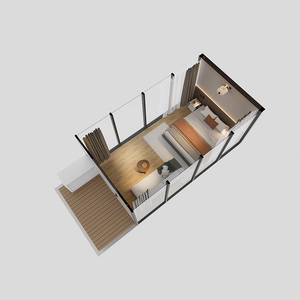 Cabina Modulare <span class=keywords><strong>di</strong></span> Lusso Antisismica e Impermeabile, Casa Prefabbricata Moderna per Hotel e Guesthouse all'Aperto - Product Image 6