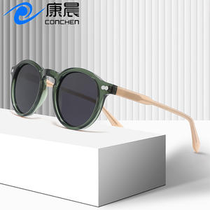Gafas de sol redondas minimalistas europeas y americanas para mujer, montura de PC, lentes TAC, protección Uv400, moda de viaje, conducción - Product Image 2
