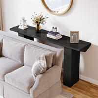 Table console moderne en bois massif de style antique pour hôtel, table de contrôle d'entrée, design simple pour salon, décoration de passage et porche
