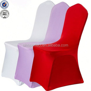 Housse de chaise extensible moderne en spandex, décoration complète, combinaison rouge et blanche, série de housses de chaise pour décoration de mariage - Product Image 3