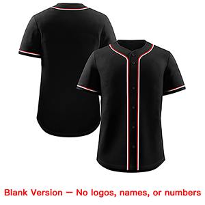 Maillot de baseball authentique de style classique noir, rouge et blanc personnalisé - Product Image 3
