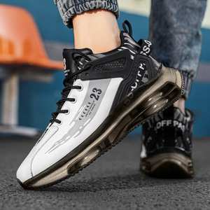 Zapatillas deportivas casuales de caña alta para hombre con cordones, parte superior de malla, ligeras, que aumentan la altura, flexibles, tendencia de moda otoñal Evergreen - Product Image 3