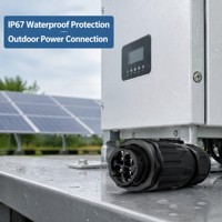 Connecteur industriel à baïonnette M40 4 broches 120A 600V IP67 Prise circulaire haute intensité pour stockage d'énergie TUV