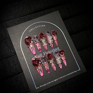 批发10pcs手工法国压钉与美丽的奢华定制设计免费样品和定制包装 - Product Image 1