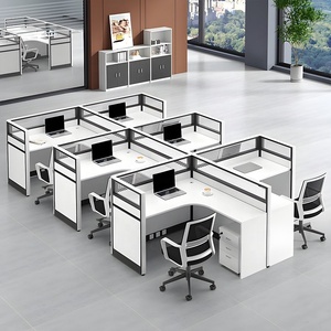 Văn phòng bàn đồ nội thất bàn 6 chỗ ngồi Modular văn phòng máy trạm văn phòng cubicle Máy Trạm 4 người cho nhân viên - Product Image 1