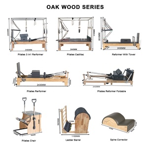 Máquina de Pilates Reformer Plegable de Madera de Roble Blanca, Portátil y Compacta para Uso en Casa o Estudio - Product Image 4