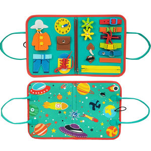 Juguete educativo <span class=keywords><strong>de</strong></span> aprendizaje para niños pequeños, tablero para desarrollar habilidades básicas y habilidades motoras finas, aprender a vestir - Product Image 2