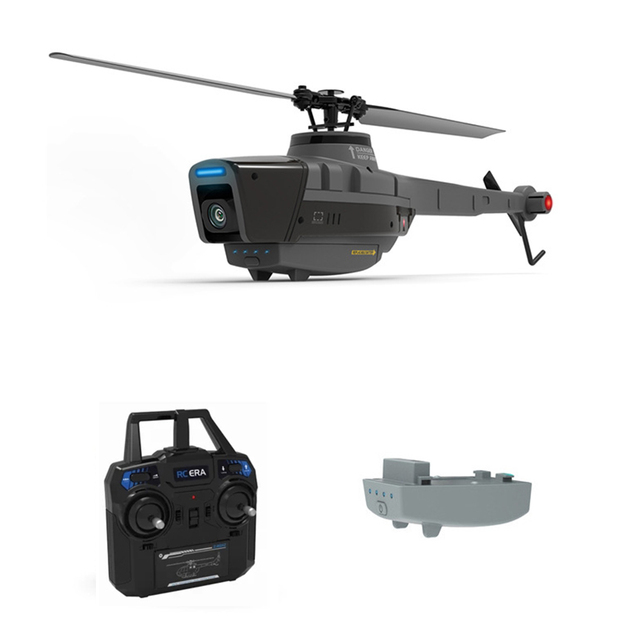 2022 New Helicopter Drone C128 2.4G 6-Axis 720P HD Camera Optical Flow Localization Flybarless RC Toys Helicopter Drone