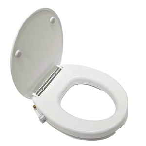 Elevated O-Type <strong>Toilet</strong> <strong>Seat</strong> with Bidet, Slow Close Ergonomic UF <strong>Resin</strong> Raised <strong>Seat</strong> for Seniors - Product Image 1