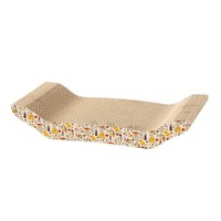 Grattoir pour chat de grande taille - Jouet durable en carton ondulé, design auto-entretenant et anti-stress pour une utilisation en espace spacieux