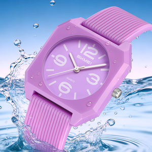 Nuevo Reloj Elegante y Compacto con Caja Redonda, Movimiento de Cuarzo, Cristal de Resina, Caja de ABS, Correa de TPU, Hebilla de Acero Inoxidable, Resistente al Agua 50m - Product Image 1