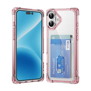 Coque de protection antichoc mate en TPU et PC avec porte-cartes intégré pour iPhone 17, 16, 15, 14, <span class=keywords><strong>13</strong></span> <span class=keywords><strong>Pro</strong></span> Max - Product Image 2