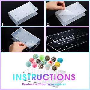 Acrylic bánh cho Pop đứng với 15 lỗ rõ ràng <span class=keywords><strong>lucite</strong></span> Lollipop chủ Rack hiển thị - Product Image 2