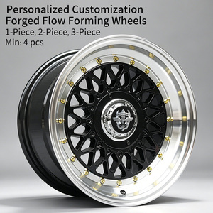 Cerchi Flowtone 4x114.3 da 15 Pollici, 4x100 a <span class=keywords><strong>8</strong></span> Fori, Cerchi Auto Deep Dish, Jantes Rin per Auto Passeggeri, Ruote e Pneumatici per Fit - Product Image 2