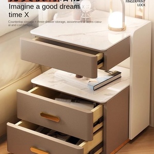 Hiện đại đơn giản sang trọng ba lớp Tủ đầu giường nhà thông minh bằng gỗ lưu trữ cho phòng ngủ hoặc phòng khách bảng gỗ phong cách - Product Image 2