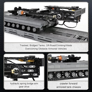 MOULD <span class=keywords><strong>KING</strong></span> 20002 jouets de réservoir <span class=keywords><strong>militaire</strong></span> télécommandés technique, véhicule blindé pont couche Structure voiture briques blocs de construction - Product Image 6