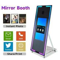 2026 Party Instant Digital Touch Screen Mirror Photobooth Selfie Vogue Magic Wedding Mirror Photo Booth Dengan Perangkat Lunak Kamera Web