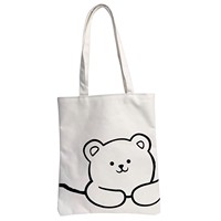 Bolsa de Lona Personalizable con Estampados para Mujer, Diseño de Arte Literario de Dibujos Animados, Bolsa Multiusos Tipo Tote y Bandolera
