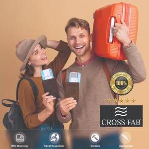 Funda para Pasaporte Estadounidense de Cuero Genuino con Bloqueo RFID, Cartera Corta Unisex, Colores e Impresión Personalizables - Product Image 3