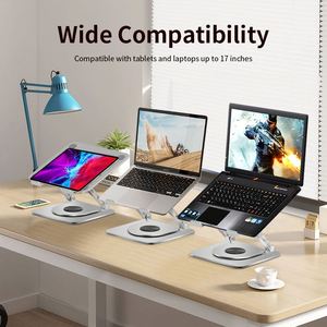 X920 Aluminium <b>Desktop</b> Notebook Display Stand 360° Rotating Foldable Adjustable Laptop <b>Riser</b> New Product - Product Image 2