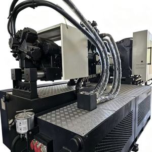Macchina per lo stampaggio a iniezione di PET usata Haitian HA380, idraulica orizzontale da 380 tonnellate con PLC, motore, pompa e vite per preforme e tappi - Product Image 4