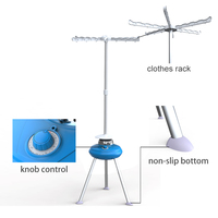 Secadora de Ropa Eléctrica Doméstica, Tendedero Plegable Calefactado, Cubierta Deshumidificadora, Carcasa de Plástico, Capacidad de 10 kg, 1000 W, Semi-Automática