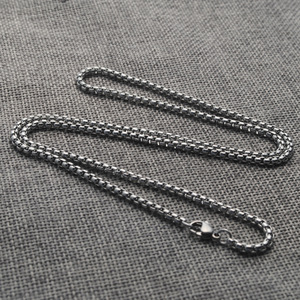 Collar de cadena de palomitas de maíz popular de 2MM, 3MM, 4MM, de bajo costo, al por mayor, de acero inoxidable, en colores plata, oro y negro - Product Image 3