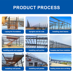 Huake prefab Cấu trúc kim loại xây dựng khung không gian nhịp lớn đổ cho kho nhà máy bột thương mại trung tâm mua sắm giá cả phải chăng - Product Image 5