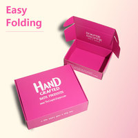 Benutzer definierte Mailer gedruckt rosa rot Bekleidungs boxen Wellpappe Mailer Box Schuhe Kleidung Box Verpackung mit Logo