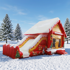 WINSUN Popular Fireproof Waterproof PVC <b>Inflatable</b> Play Park Snow <b>House</b> Trampoline for Kids Commercial Rental Parties - Product Image 2
