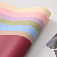 Papier d'emballage floral mat imperméable, couleurs Morandi à faible saturation, matériaux d'emballage floraux tendance, paquet de 20 feuilles, vente en gros