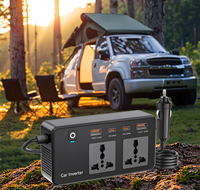 RuiMart Mini Convertisseur de Prise CA Intelligent 12V 220V DC vers AC, Onduleur de Voiture 200W pour Véhicule