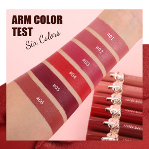 HANDAIYAN 6-Color Gel Matte Lipstick Waterproof Moisturizing Easy Apply <strong>Soft</strong> Long-Lasting Lip <strong>Makeup</strong> - Product Image 3