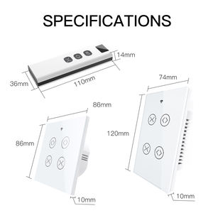 WiFi RF433 akıllı dokunmatik Panel pencere perde panjur panjur anahtarı (2/3 Way) çoklu kontrol Tuya akıllı yaşam App - Product Image 6