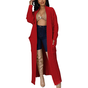 Autumn Winter Sexy Loose Long Sleeved Lady <strong>Knit</strong> Coat Europe America Long Style Large-size Women's Knitted <strong>Sweater</strong> Coat - Product Image 2