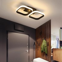 Maison moderne décorative créative cape carrée ronde chambre balcon nordique simple fer led couloir lampe avec plafonnier
