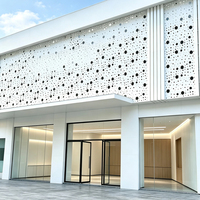 Panneau mural en aluminium perforé 3D sur mesure pour bâtiment emblématique, impact visuel, décoratif moderne, imperméable et résistant aux intempéries