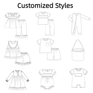 Completi <span class=keywords><strong>Estivi</strong></span> <span class=keywords><strong>per</strong></span> Bambini e Bambine, Set di Abbigliamento Smock, <span class=keywords><strong>Vestiti</strong></span> <span class=keywords><strong>per</strong></span> Bambini in Maglia Stile Caccia - Product Image 3