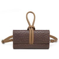 Bolso de Mano de Diseño Nuevo y Económico, Tipo Bandolera Pequeña para Teléfono, de Alta Calidad, Estilo Ostrich, 2025