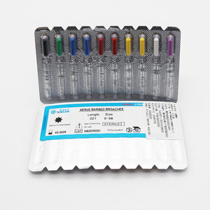 Venta de almacén Limas de uso manual dental Brochas de púas cortas 21mm/25mm Instrumentos dentales Brocha de nervio de acero inoxidable con mango - Product Image 3