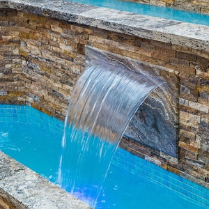 Cascadas acrílicas de 600mm, descenso transparente con barra led para piscina, accesorios de jardín al aire libre - Product Image 6