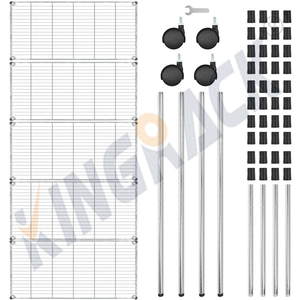 Промышленный прочный металлический органайзер 609x457x1800 мм, полка из проволочной сетки для кухни, кладовой, гаража, многоцелевой - Product Image 6